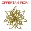 * Offerta 6 Fiori Appendibili Oro 14X5Cm