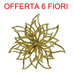 * Offerta 6 Fiori Appendibili Oro 14X5Cm