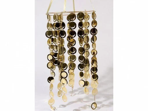 * Paralume 30X60Cm Oro Satinato Lucido Pendente