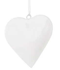 * Pendaglio Shyla Cuore Bianco In Metallo 10X10Cm