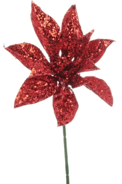 * Pick Poinsettia Rossa H22,5Cm