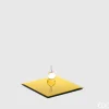 * Portacandele Con Base Specchio Quadrata 20X20 Oro