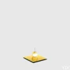 * Portacandele Con Base Specchio Quadrata 12X12 Oro