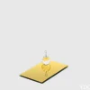 * Portacandele Con Base Specchio Rettangolare 20X12.5 Oro