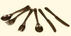 * Posate In Ferro, Lunghezza Cm. 5 Set 6 Pz Per Presepe