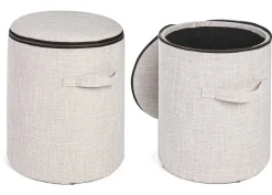 * Pouf Radmila Naturale 35Xh44Cm Con Contenitore