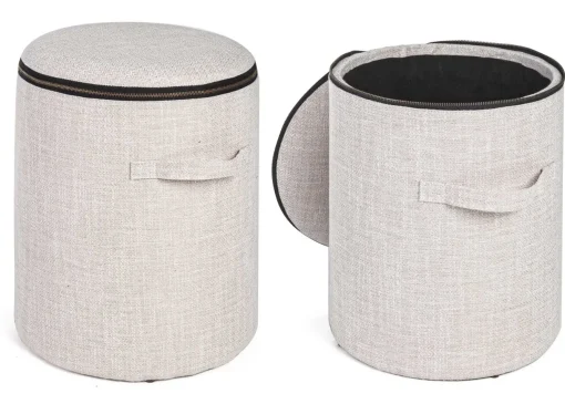 * Pouf Radmila Naturale 35Xh44Cm Con Contenitore