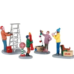 LEMAX Prepararsi A Decorare - Getting Ready To Decorate, Set Of 4