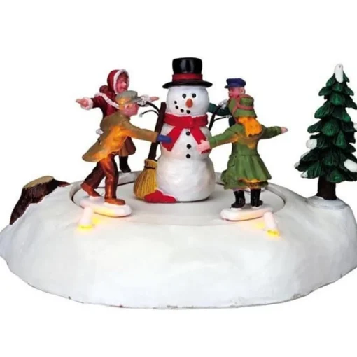 LEMAX Pupazzo Di Neve Con Bambini - The Merry Snowman