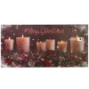 * Quadro Natalizio Con Candele 60X30X1,8Cm Con Microled Bianco Caldo