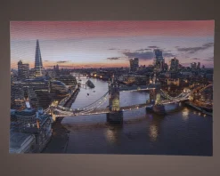 * Quadro Scena A Led Tower Bridge Londra H38Cm