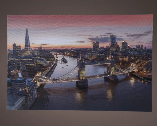 * Quadro Scena A Led Tower Bridge Londra H38Cm