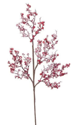 * Ramo Con Bacche Rosse H50Cm