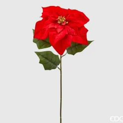 * Ramo Con Stella Di Natale Rossa H71Cm