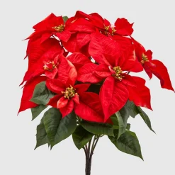 * Ramo Con Stella Di Natale Rossa H51Cm