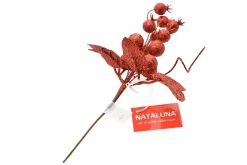 * Ramo Glitterato 30Cm Rosso