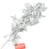 * Ramo Natalizio Con Foglie 100Cm Argento