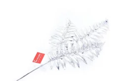 * Ramo Natalizio Decorato Con Paillettes Argento
