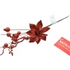 * Ramo Pick Con Fiore Glitterato Rosso