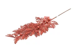 * Ramo Rosso Con Glitter 58Cm