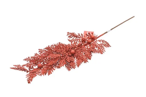 * Ramo Rosso Con Glitter 58Cm