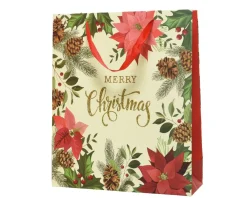 * Sacchetto Regalo Natalizio Con Scritta