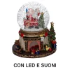 * Sfera Ad Acqua Natalizia Babbo Natale 16.5Cm Con Led E Suoni