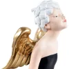 * Statuina Angelo Glamour In Resina 21X17X28Cm