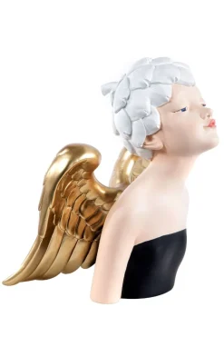 * Statuina Angelo Glamour In Resina 21X17X28Cm