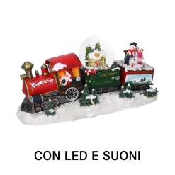 * Trenino In Resina Con Led E Musica 34X11,5H18.5Cm