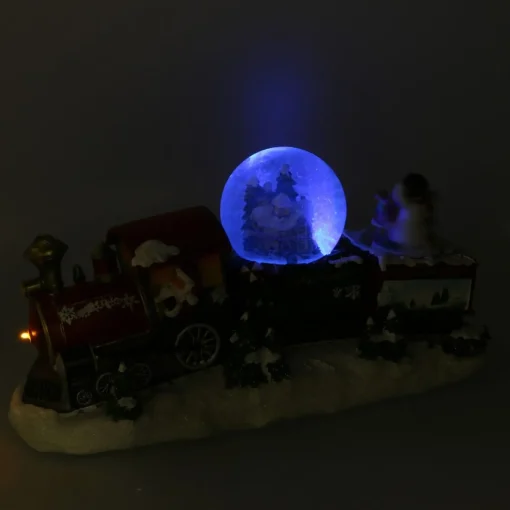 * Trenino In Resina Con Led E Musica 34X11,5H18.5Cm