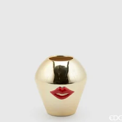 * Vaso Kiss Oro 14Xh15Cm