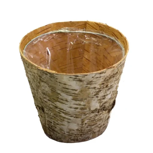 * Vaso Portafiori Decorativo 17X14,5Cm Tondo In Legno